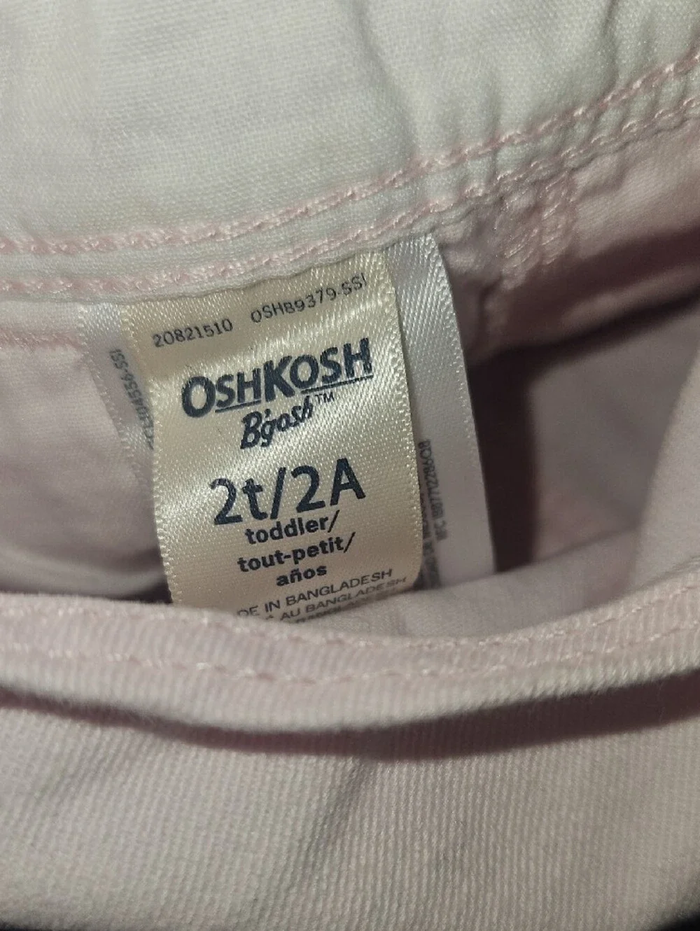 OshKosh B'gosh Pastel Pink Toddler Overalls